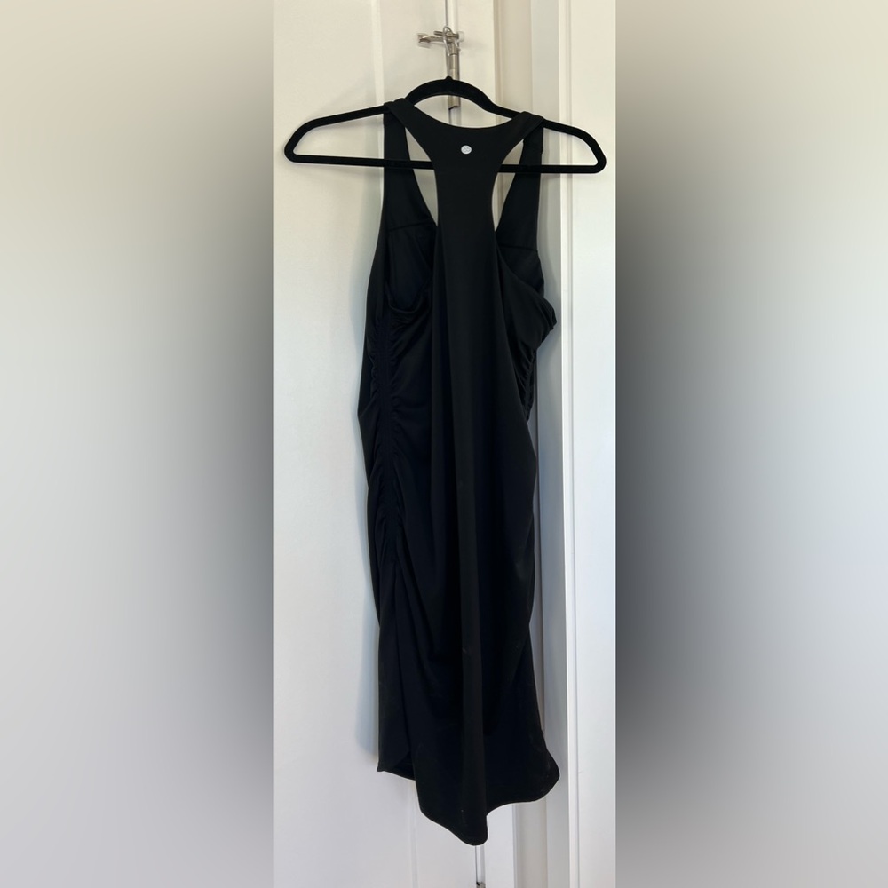 Rouched , racer back super flattering dress